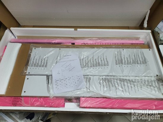 Radni Sto Pink/Roze 118x62-93x60cm Robas Lund