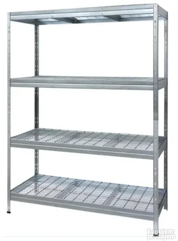 Polica metalna žičana čaura kačenje 300kg 180x120x45 4nivoa