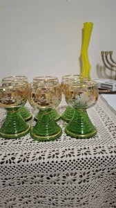 Francuske čaše za žestoka pića u pozlati