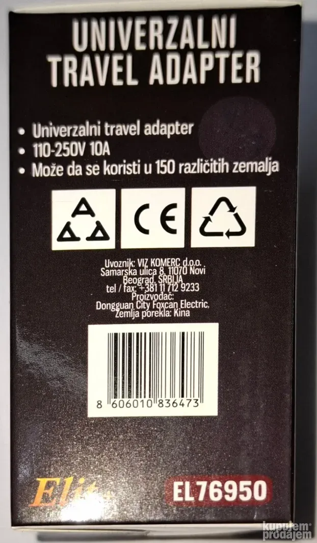 Strujni adapter ELIT+   EU+US+AU+UK