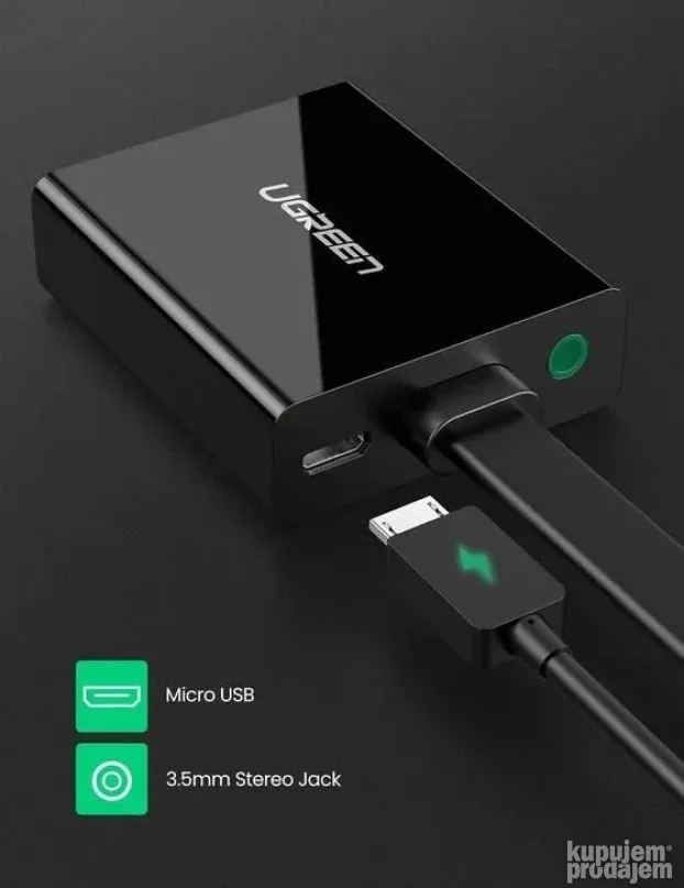 HDMI na VGA konvertor 0.25m Ugreen MM103
