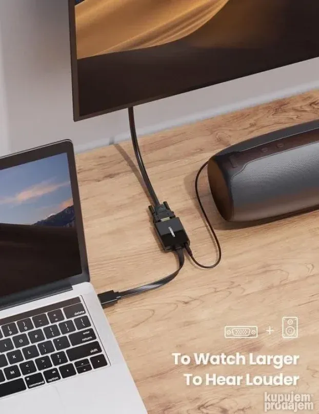 HDMI na VGA konvertor 0.25m Ugreen MM103