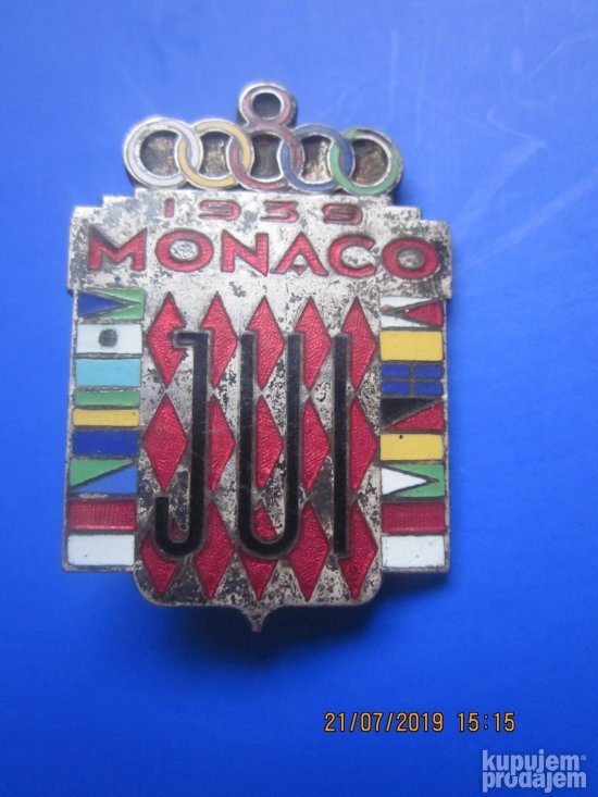 Monaco-1939-Internacional University Olympic badge
