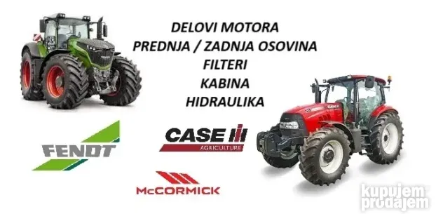 Delovi za traktore Fendt, International, Case, McCormick