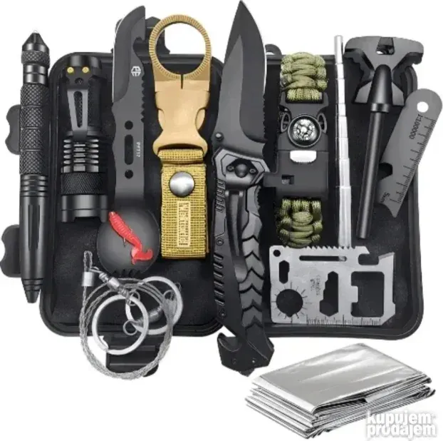 Survival kit 69 u 1 - paket opreme za preživljavanje