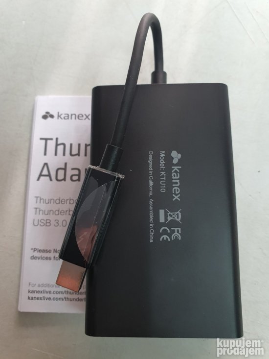 Thunderbolt to eSATA + USB 3.0 Adapter-Kanex