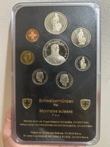prodajem svajcarske kovanice iz banke redak primerak.