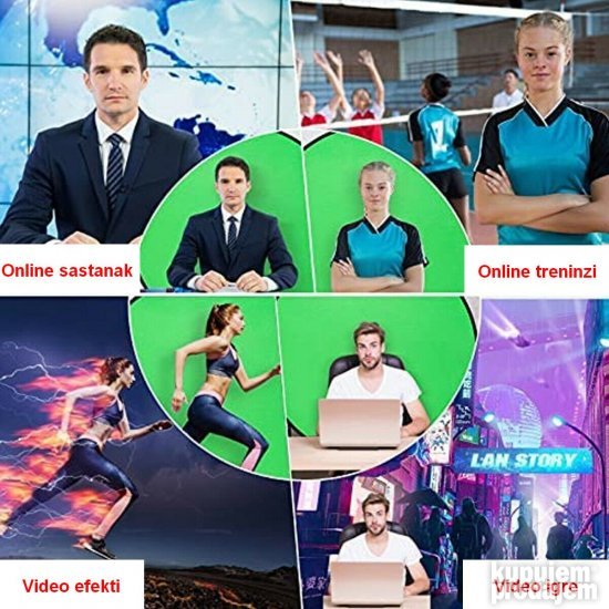 Green screen chroma key zelena pozadina za youtube, podcast