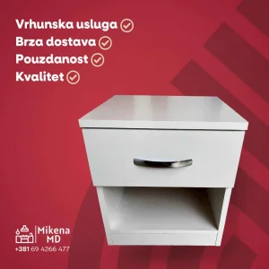 Noćni ormarić 1F - beli