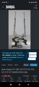 Acer Aspire V7-582PG - Delovi