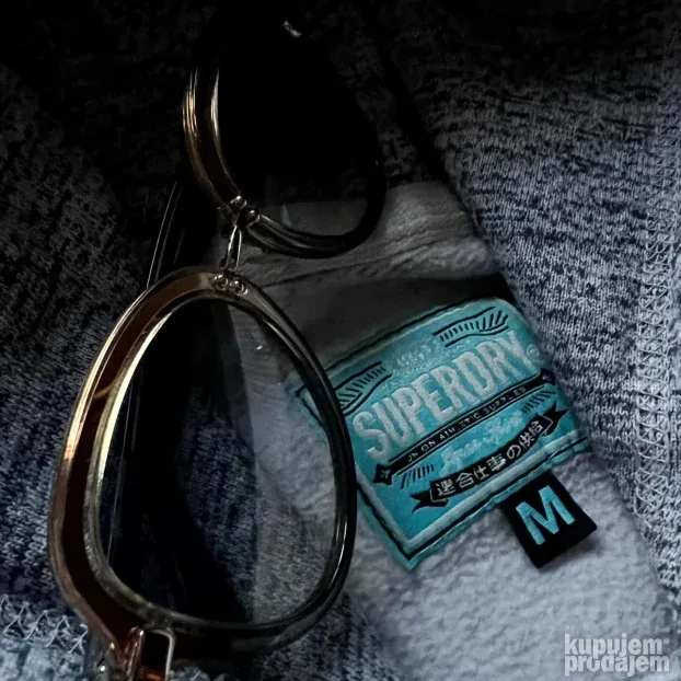 SUPERDRY ORIGINAL zenski sivi duks sa kapuljacom M KAO NOV