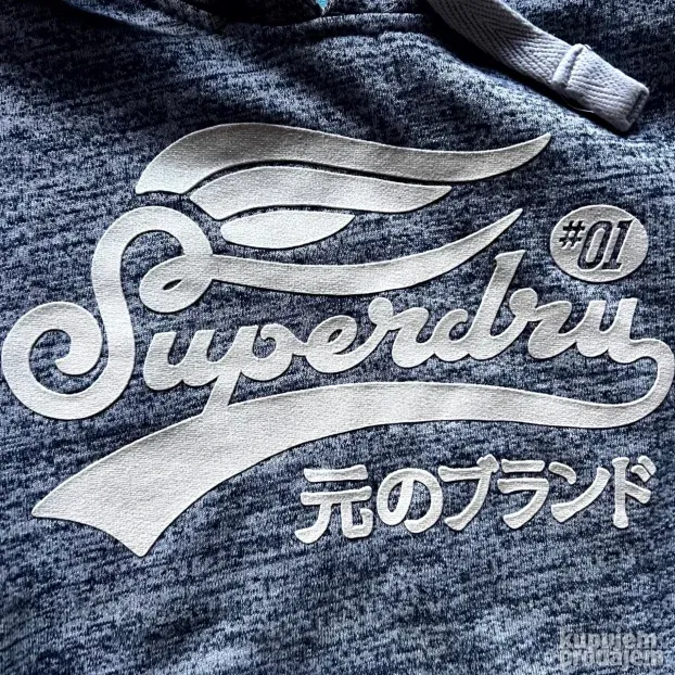 SUPERDRY ORIGINAL zenski sivi duks sa kapuljacom M KAO NOV