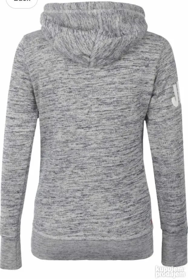 SUPERDRY ORIGINAL zenski sivi duks sa kapuljacom M KAO NOV