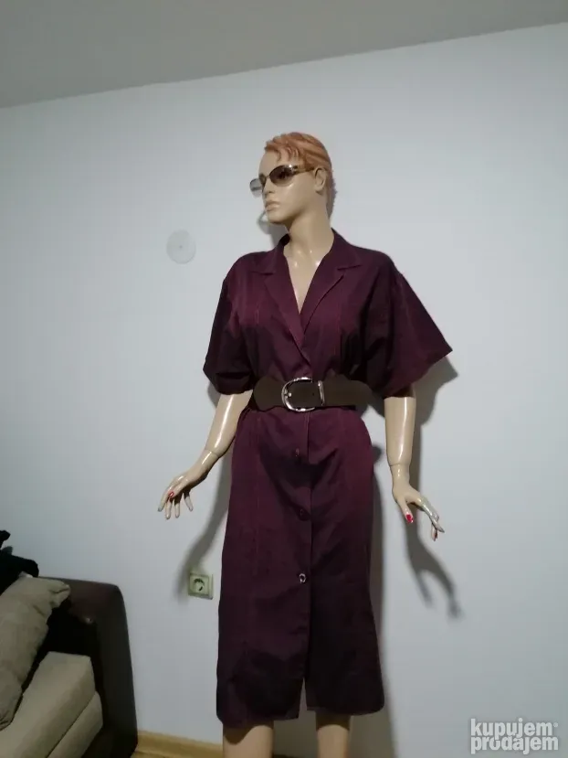 RASPRODAJA-Bordo haljina za krupnije dame vel. XXL