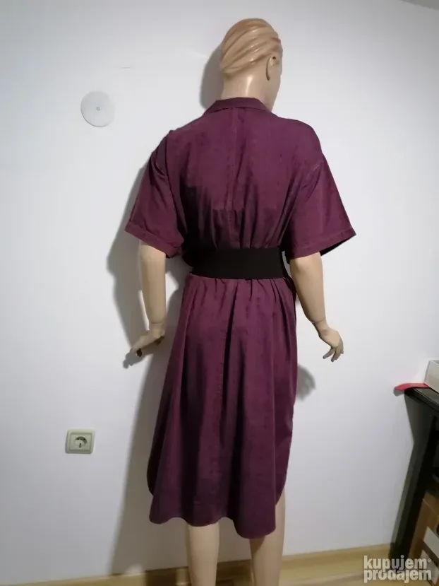 RASPRODAJA-Bordo haljina za krupnije dame vel. XXL