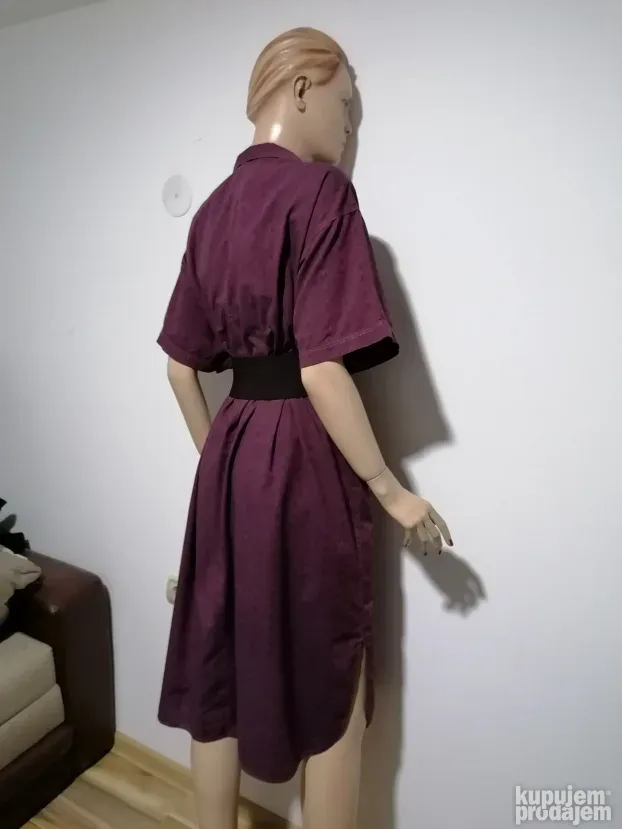 RASPRODAJA-Bordo haljina za krupnije dame vel. XXL