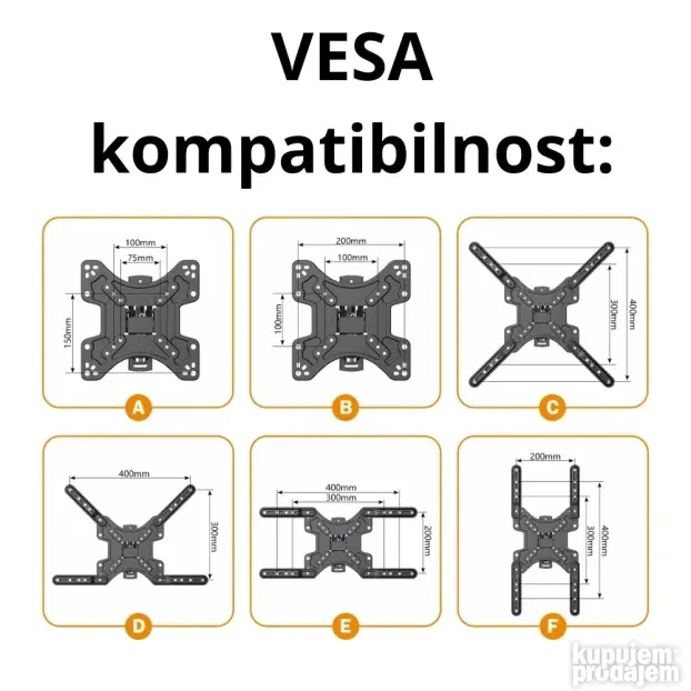 TV nosač zglobni za televizore od 17-56 inča!