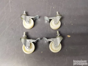 Plasticni tockici sa kocnicom fi 50x22mm SET od 4 Kom