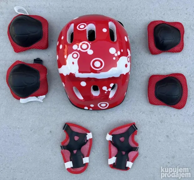 Set štitnici i kaciga za decu(rozi,plavi, crveni i crni)