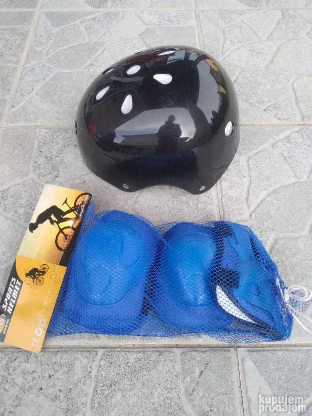 Set štitnici i kaciga za decu(rozi,plavi, crveni i crni)