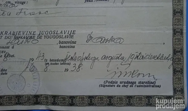 Izkaznica o državljanstvu, 1938