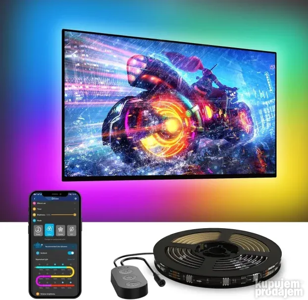 Govee Gumirane RGBIC 3.8m LED trake za pozadinsko osvetljenj