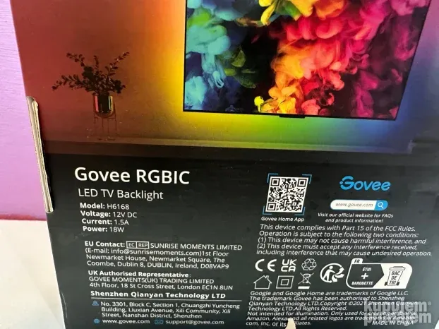 Govee Gumirane RGBIC 3.8m LED trake za pozadinsko osvetljenj