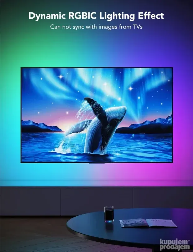 Govee Gumirane RGBIC 3.8m LED trake za pozadinsko osvetljenj