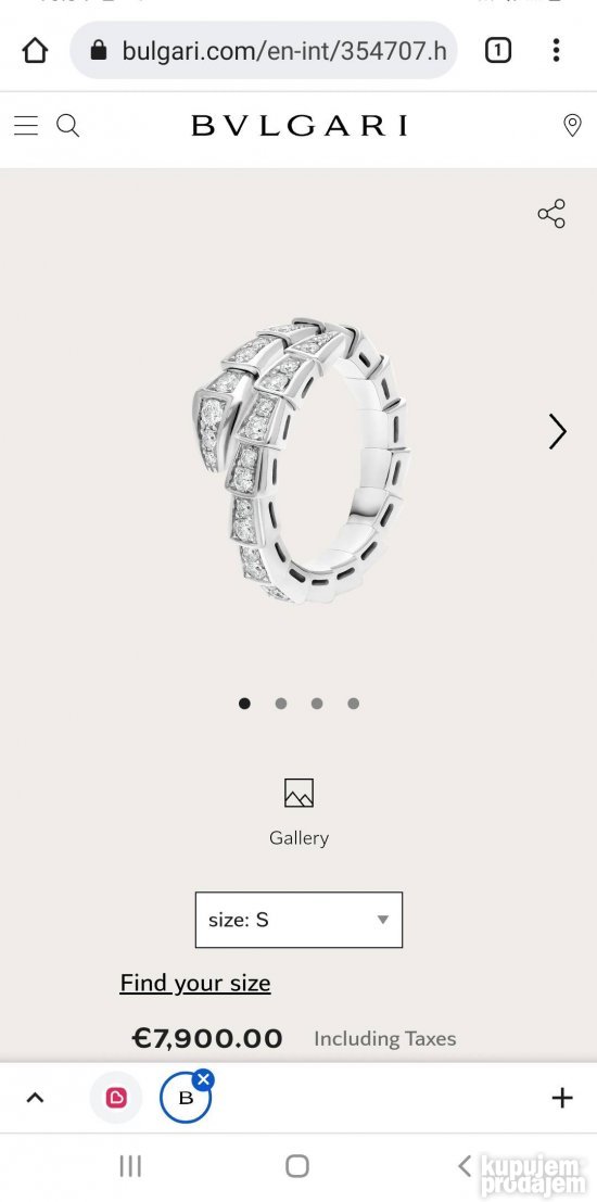 Bvlgari SERPENTI VIPER prsten