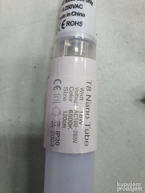 LED Neonke 4kom 120cm 18w 6500K T8 G13 1800 Lumena