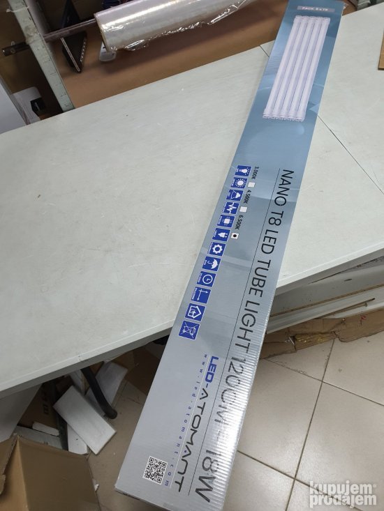 LED Neonke 4kom 120cm 18w 6500K T8 G13 1800 Lumena