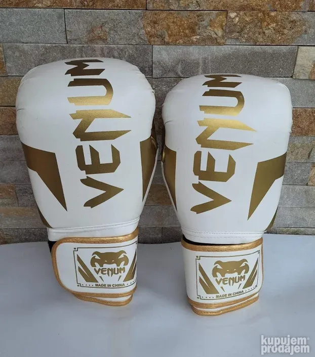 Rukavice za boks - Bokserske rukavice BELE VENUM 10-12-14oz