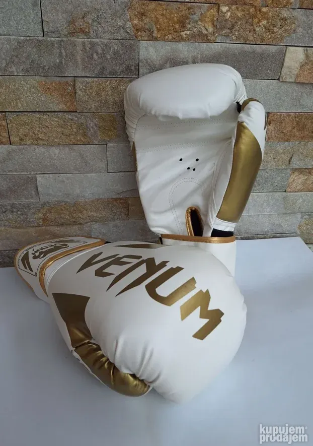 Rukavice za boks - Bokserske rukavice BELE VENUM 10-12-14oz