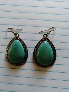 Tirkizno zelene minđuše