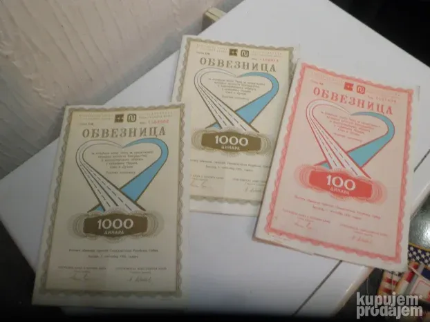 Obveznice Beogradska banka 1976g 4kom.