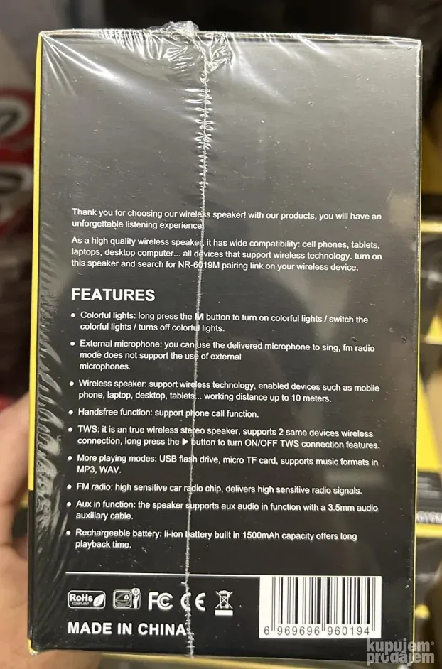 Prenosni karaoke zvucnik sa mikrofonom prenosni-prenosni