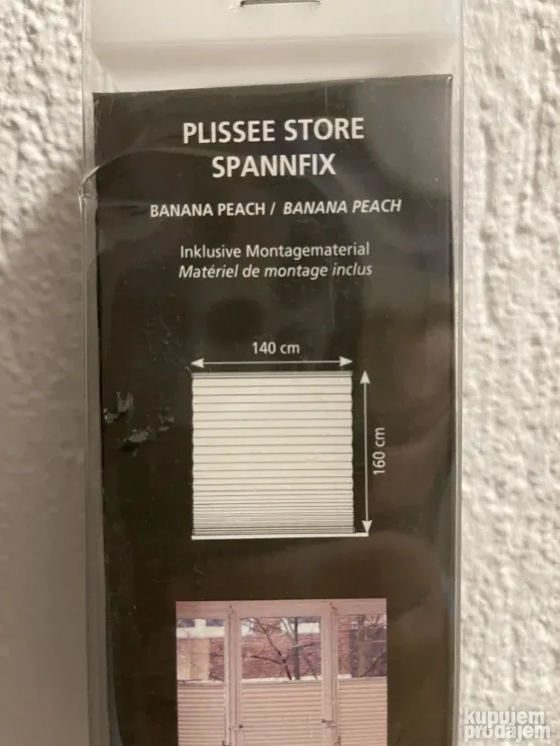Plise zavesa br.3, narandzasta, tekstil, uvoz Svajcarska