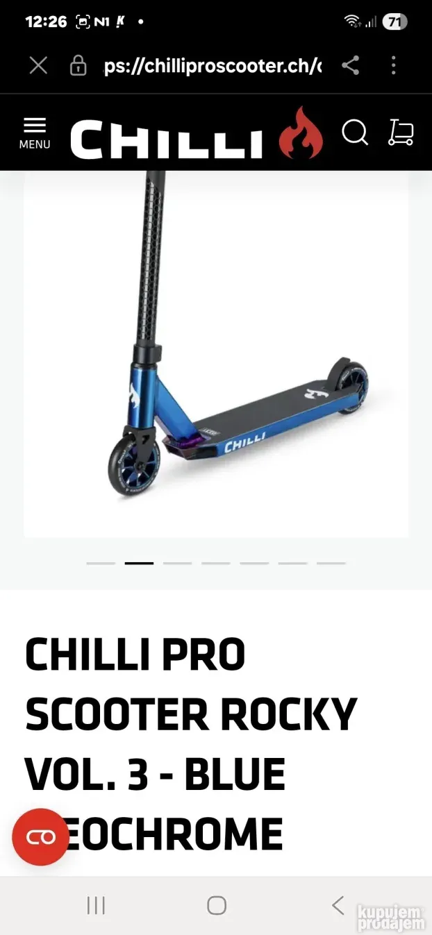 Chili pro scuter, aluminoum