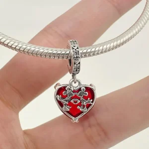 PANDORA privezak Mickey Minnie Poljubac srebro ale s925