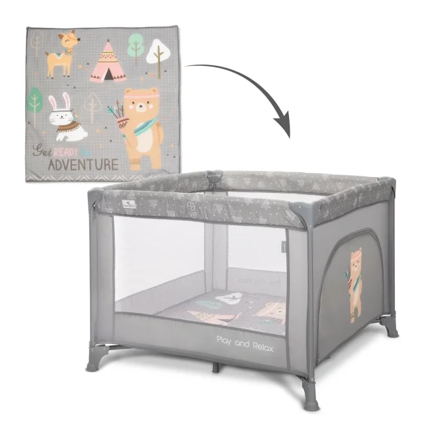 Lorelli Ogradica za decu Play & Relax Grey Adventure NOVO