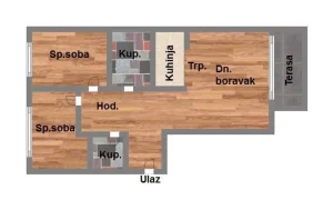 Trosoban stan na Podbari! 56m2!
