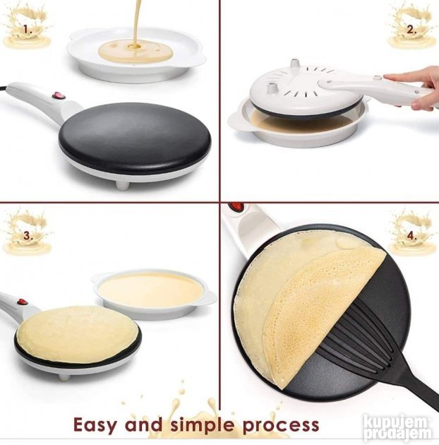 Aparat za palačinke Zaobljeni tiganj za palačinke