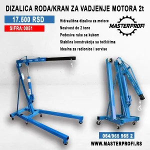 Dizalica roda (KRAN) za vadjenje motora 2t nova garacija