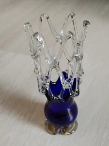 Murano staklo, vaza kobalt