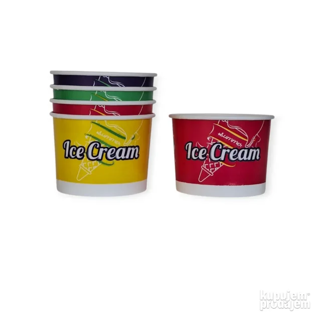 Papirne čaše za sladoled/plastične kašičice