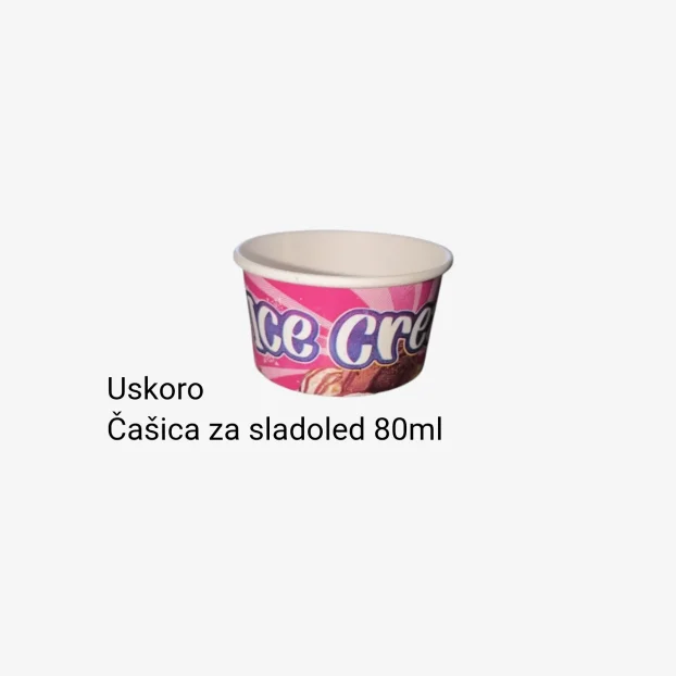 Papirne čaše za sladoled/plastične kašičice
