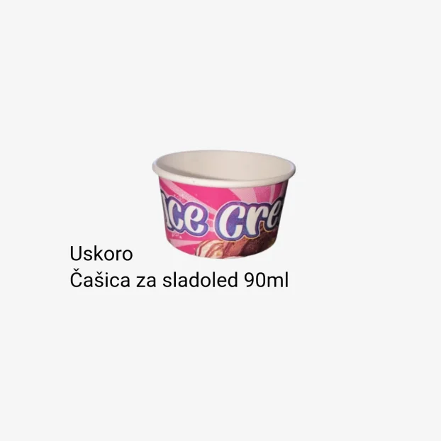 Papirne čaše za sladoled/plastične kašičice