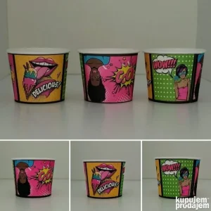 Papirne čaše za sladoled/plastične kašičice