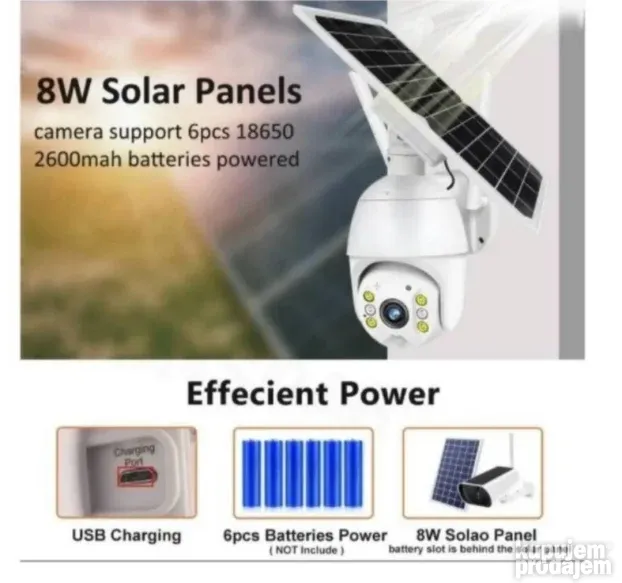 Nezavisna Kamera solarna sa 4G SIM karticom PTZ WiFi