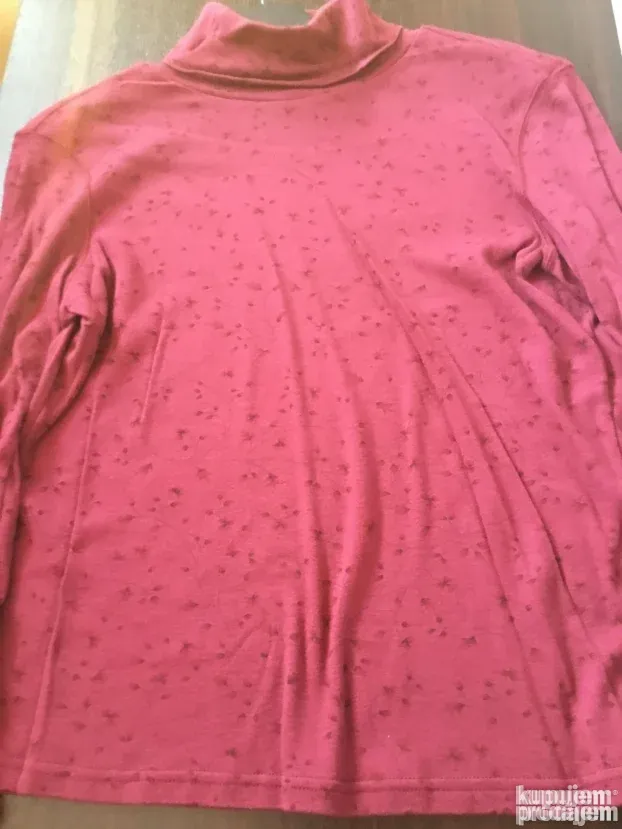 DŽEMPER i ROLKA ženski, kvalitet,vuna i pamuk,bordo,br 48,UK